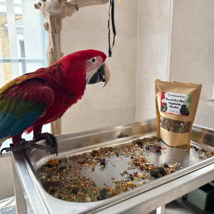 Parrot Dry Mix: Vegetable Garden 125g - Best Behaved Birds