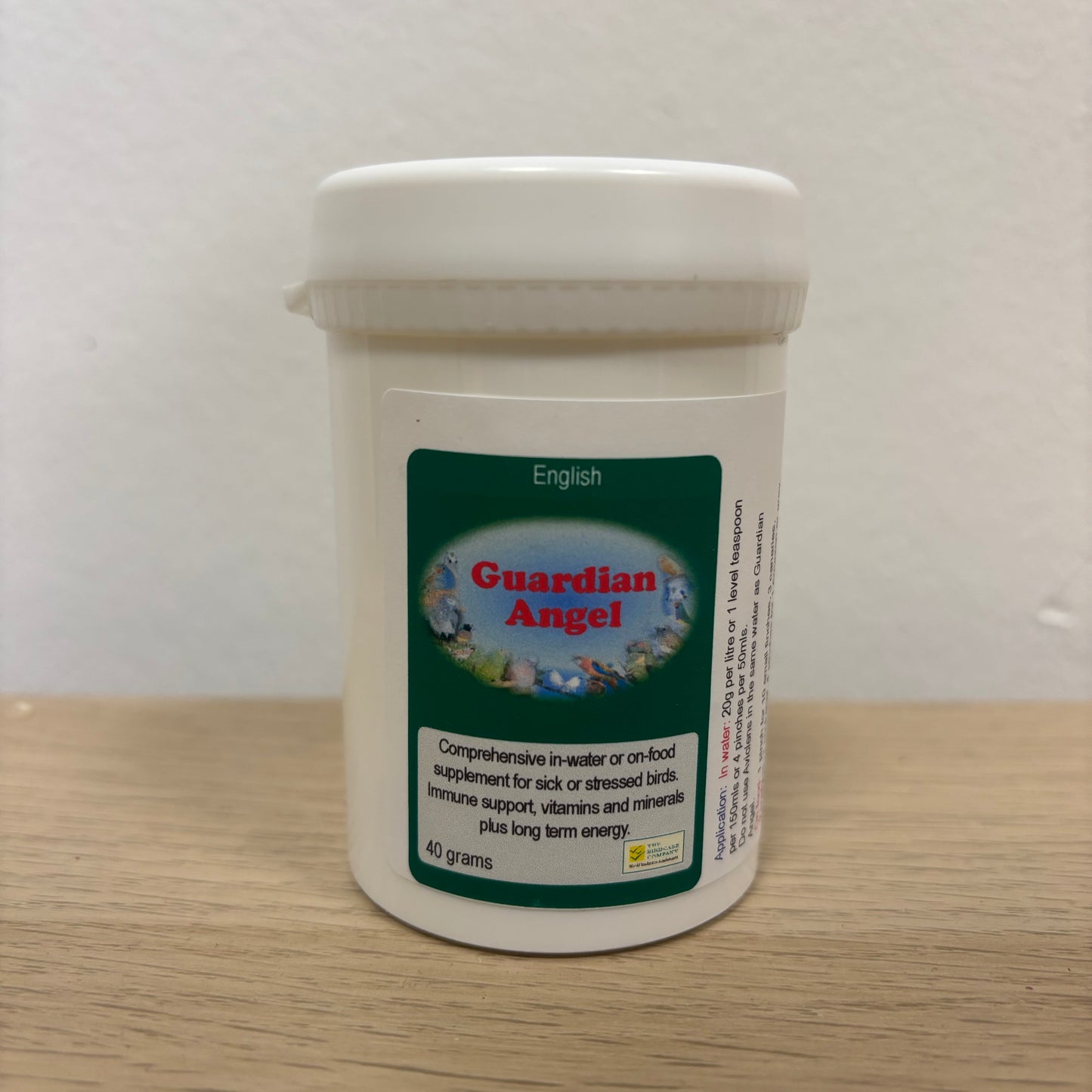 Guardian Angel - Sick or Stressed Bird Supplement 40g - The Birdcare Company