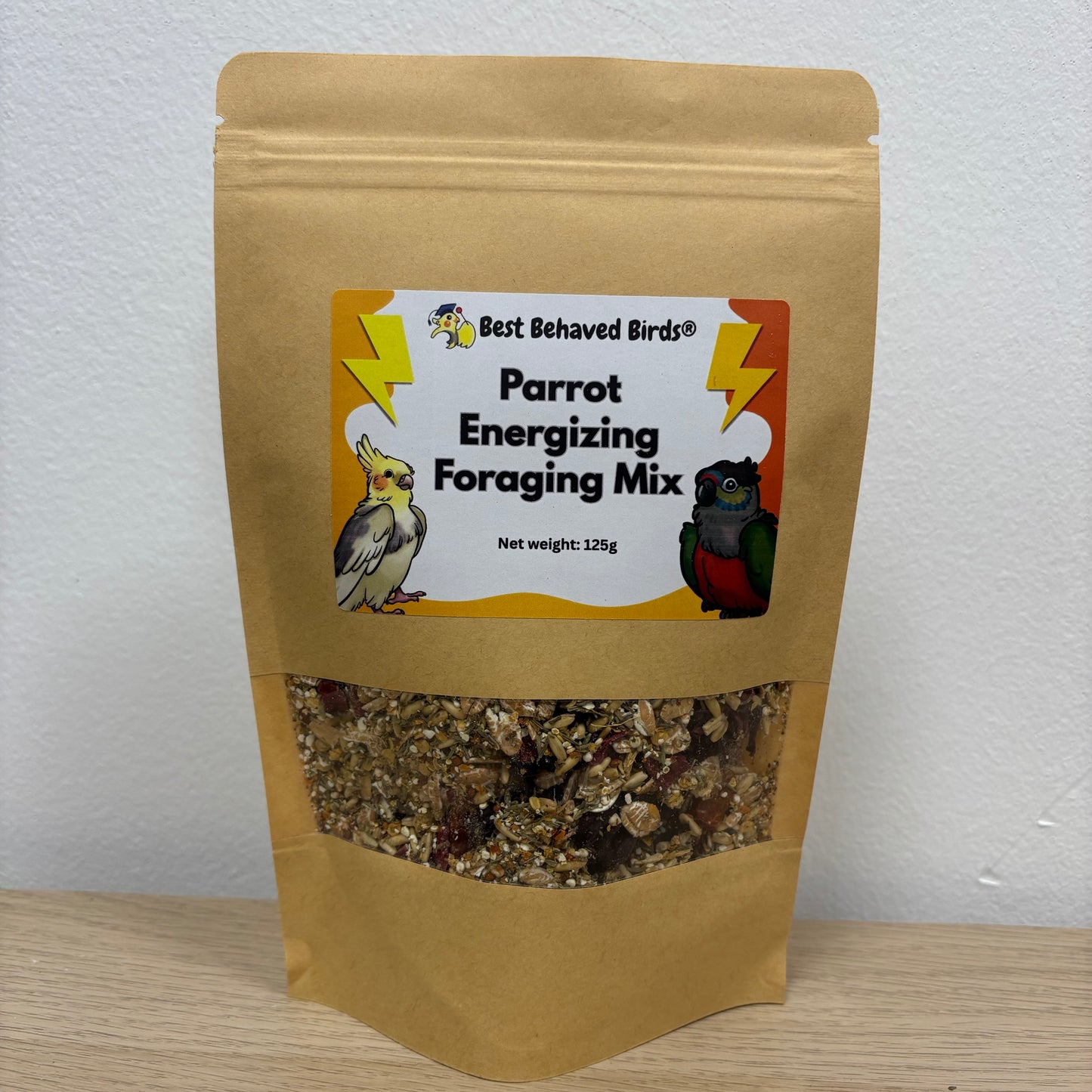 Parrot Energizing Foraging Mix 125g - Best Behaved Birds