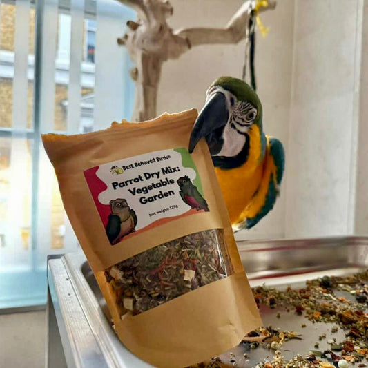 Parrot Dry Mix: Vegetable Garden 125g - Best Behaved Birds