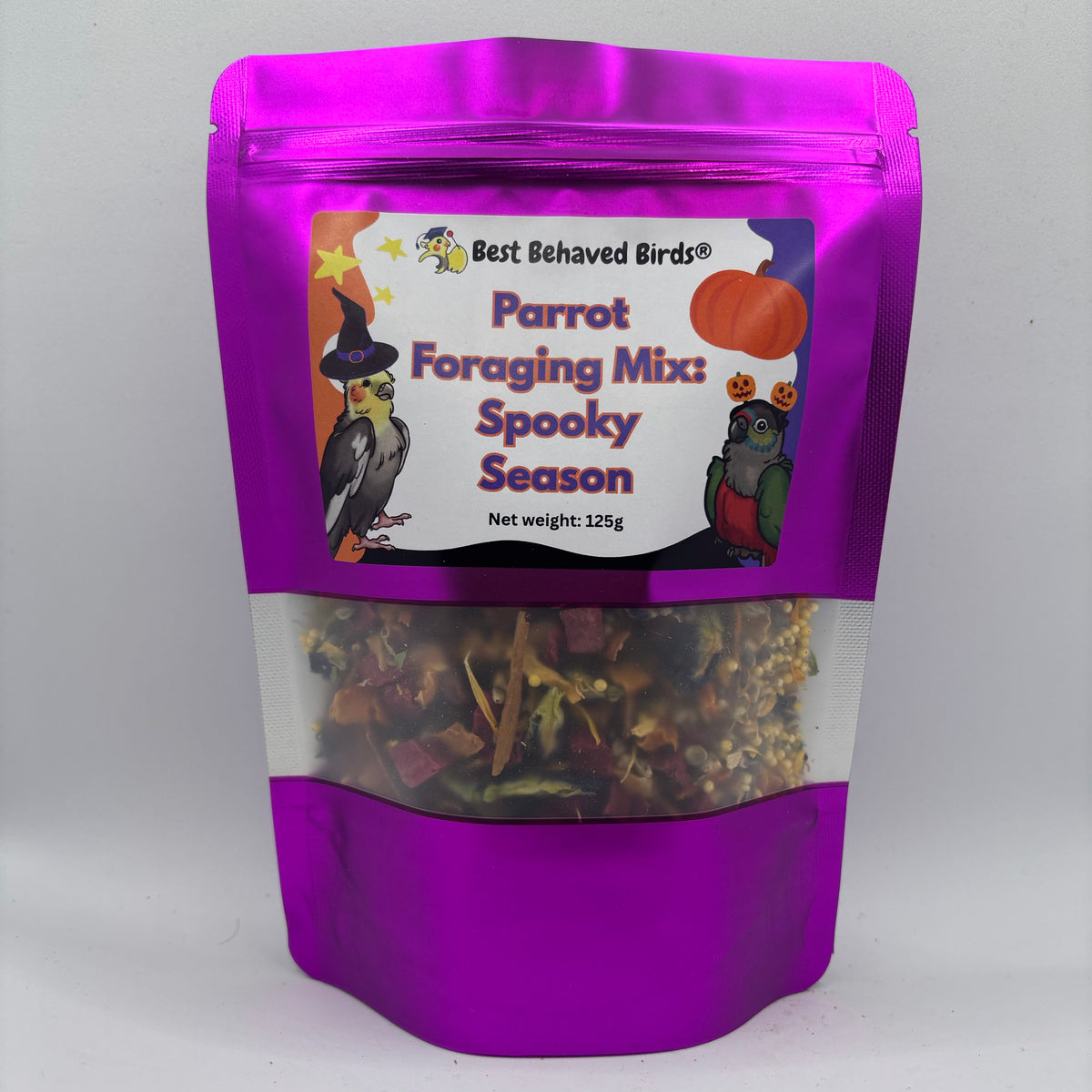 Parrot Foraging Mix: Spooky Season - Limited Edition 125g - Best Behaved Birds