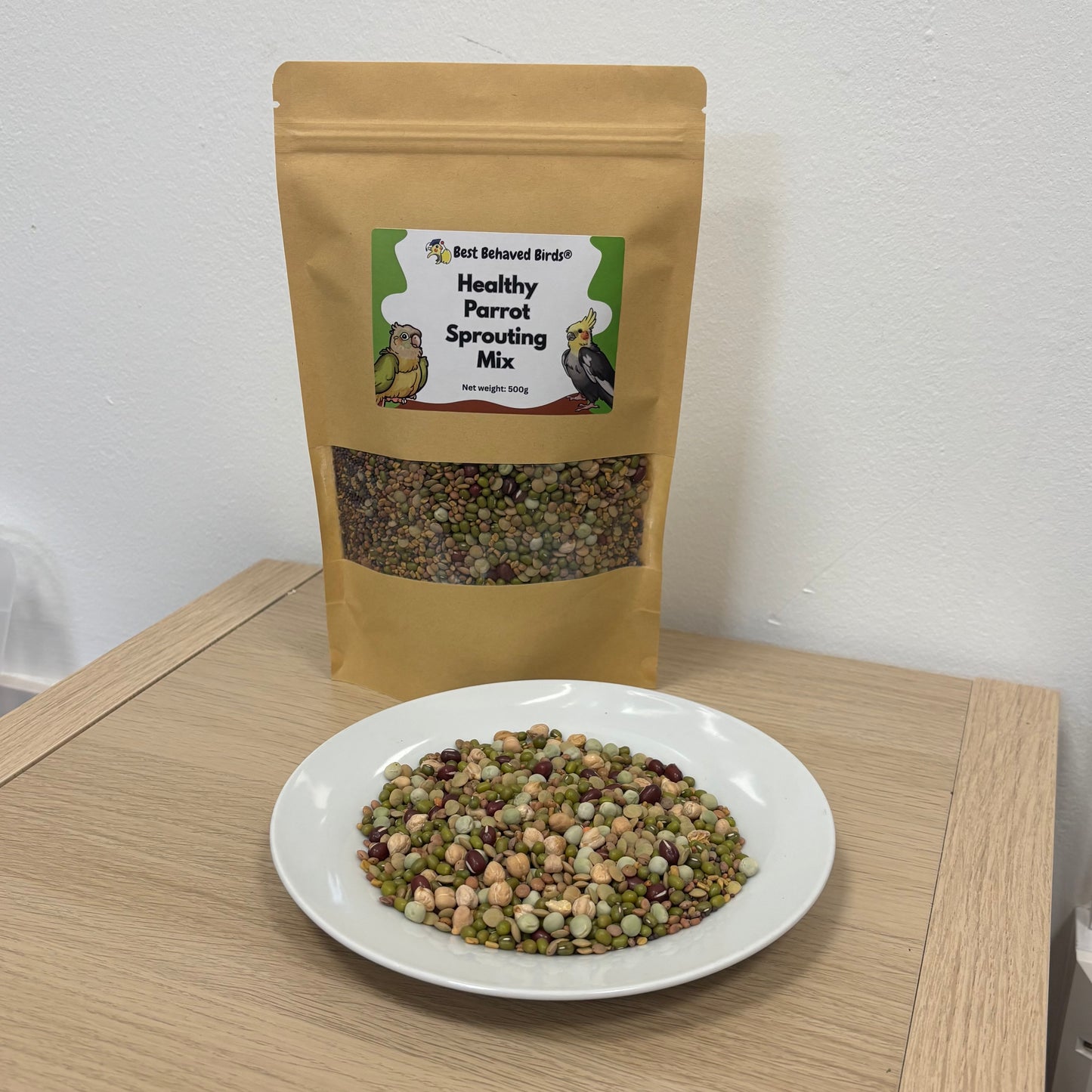 Healthy Parrot Sprouting Mix 500g - Best Behaved Birds