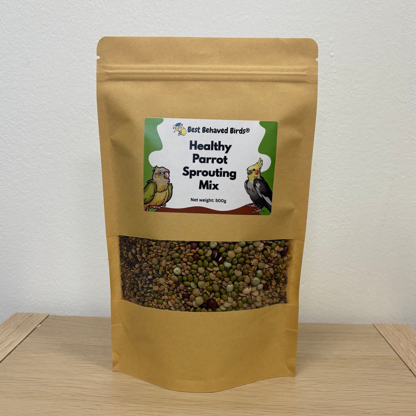 Healthy Parrot Sprouting Mix 500g - Best Behaved Birds