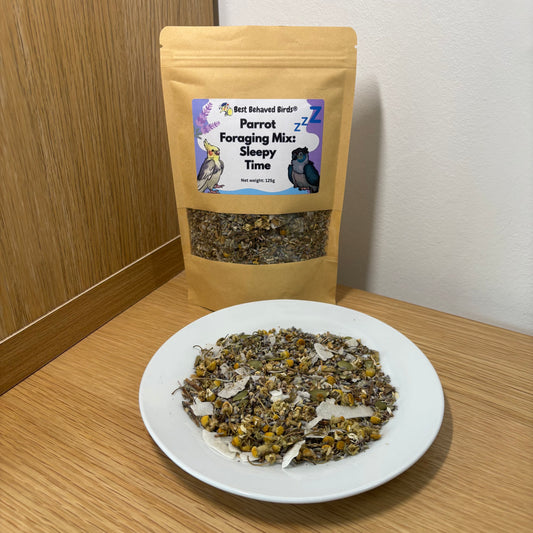 Parrot Foraging Mix: Sleepy Time - 125g - Best Behaved Birds