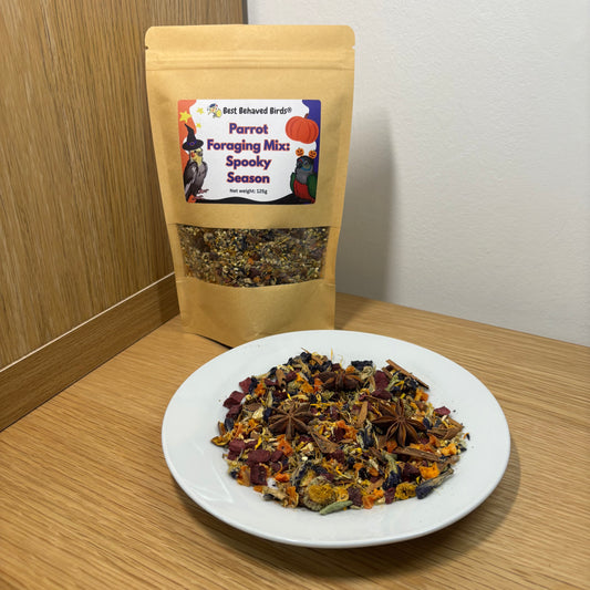 Parrot Foraging Mix: Spooky Season - Limited Edition 125g - Best Behaved Birds