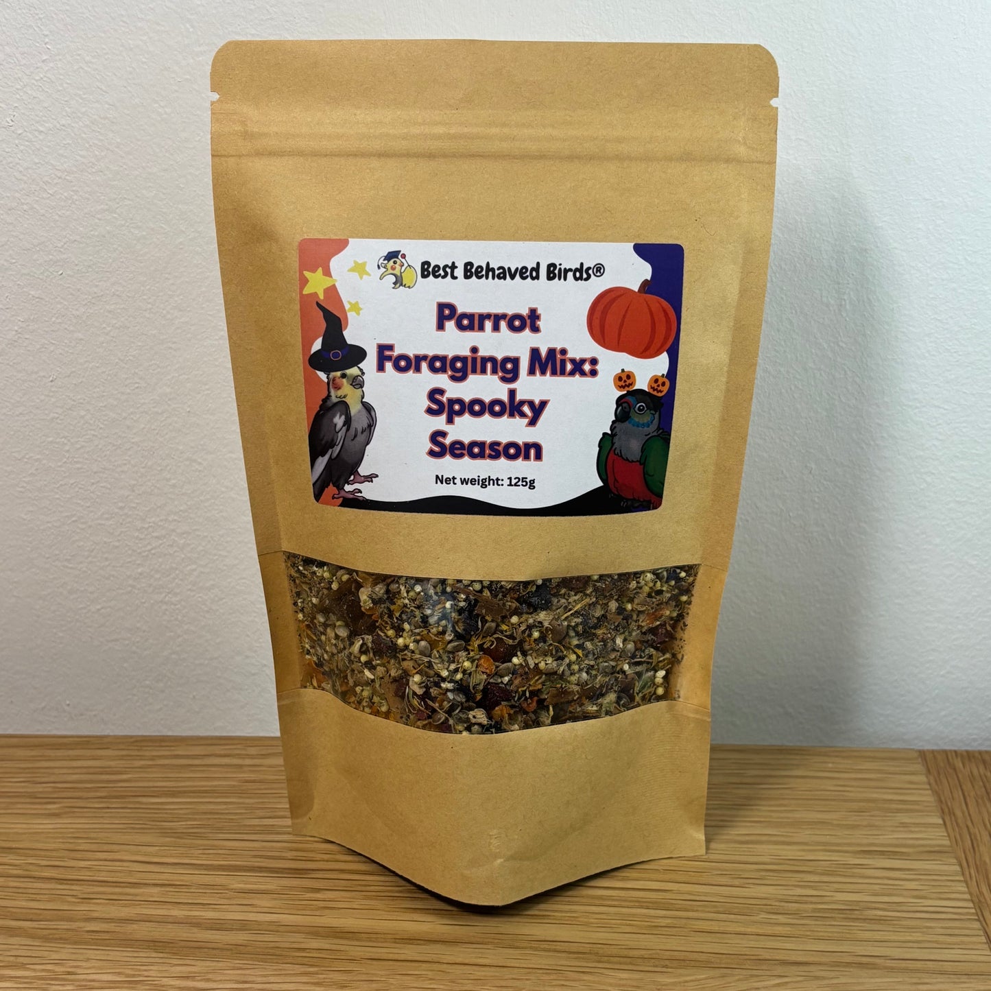 Parrot Foraging Mix: Spooky Season - Limited Edition 125g - Best Behaved Birds