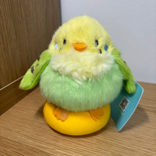Budgie Plushie Cuddly Toy (Green Chest) - Best Behaved Birds