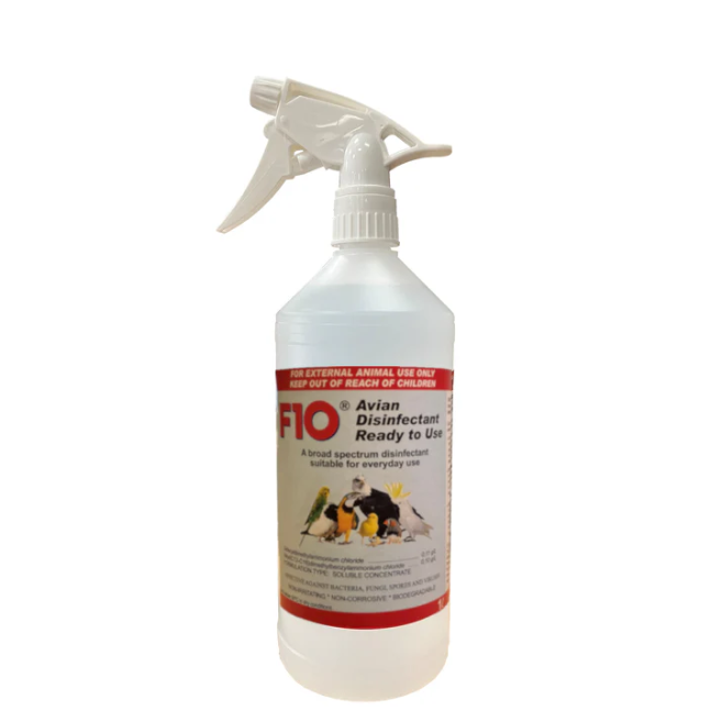 F10 Avian Disinfectant 1L - Ready to Use with Trigger Spray