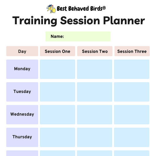 Parrot Training Session Planner Freebie